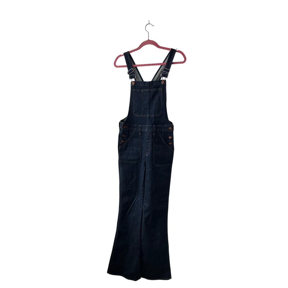 Madewell Flea Market Flare Dark Wash Overalls M